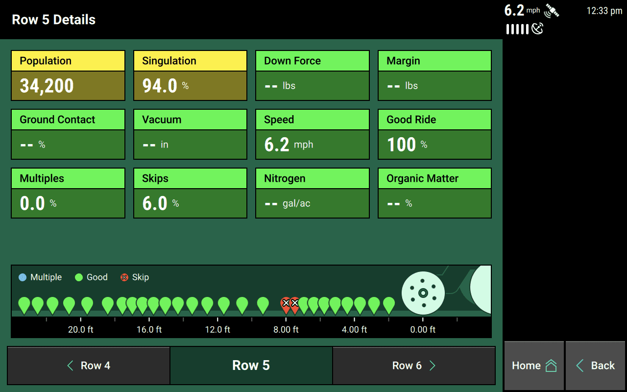 An example of the page you’d see for a failure on Row 5 if “Jump to Row Details” is selected.